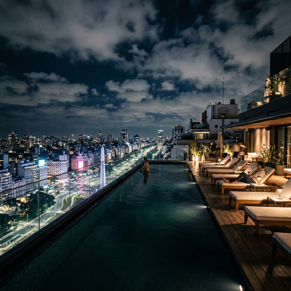 Piscina infinita Palacio Verano